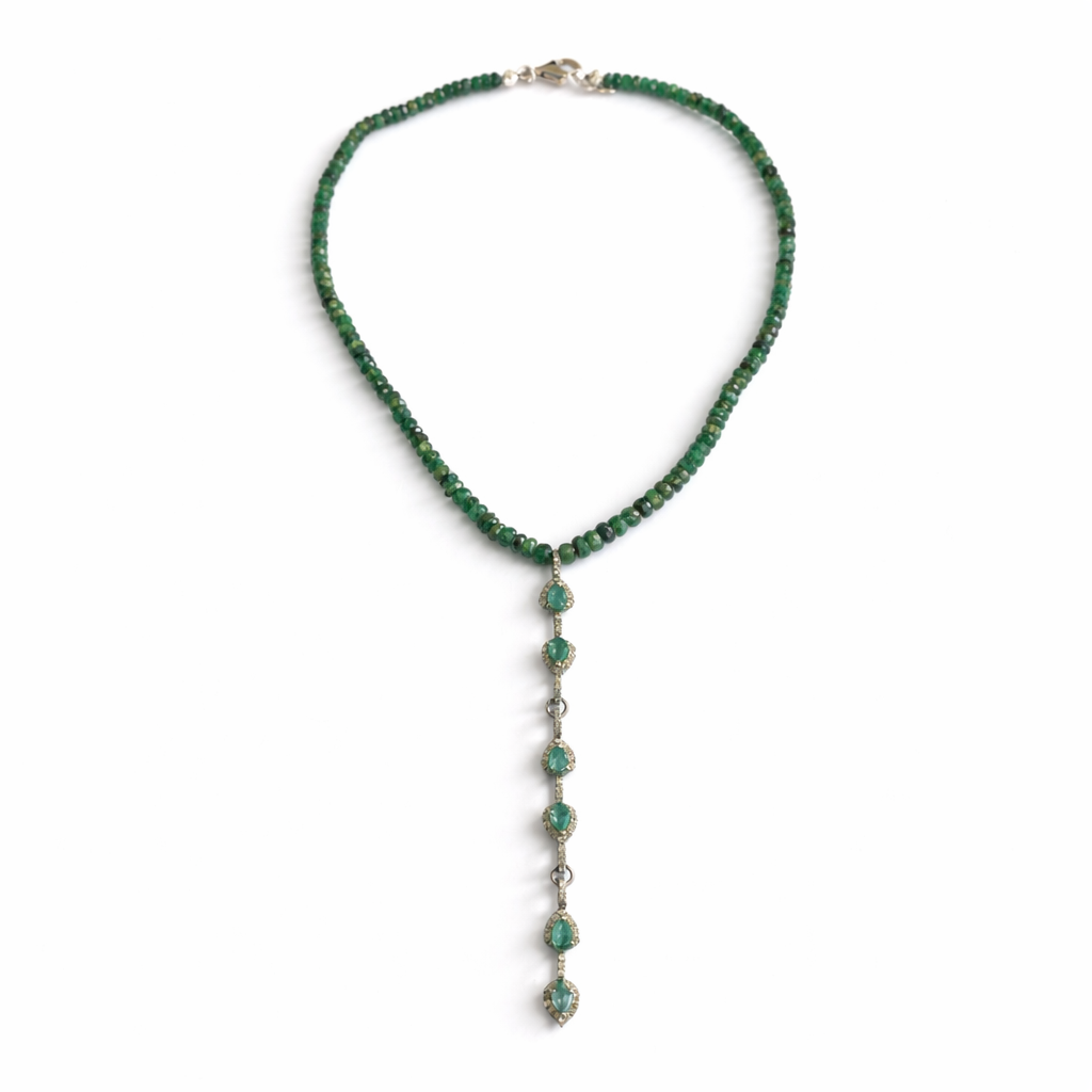 Emerald Tie Necklace