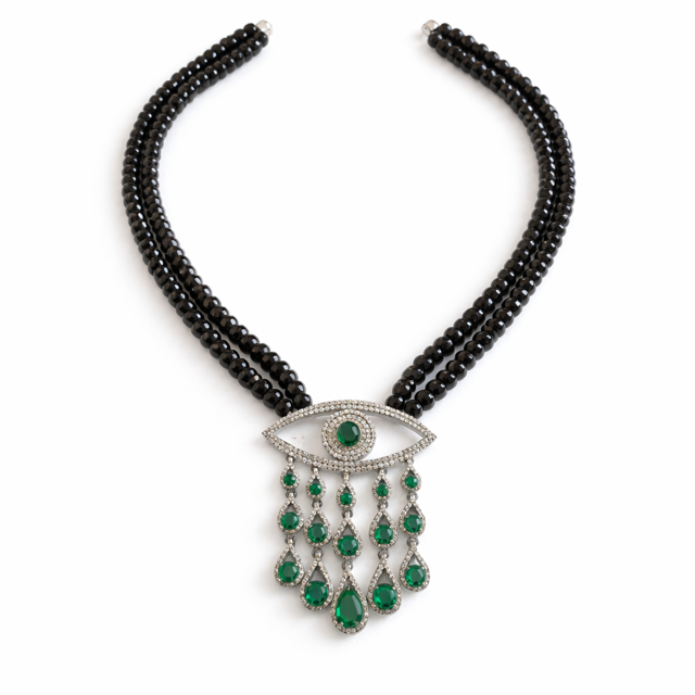 Green Oasis Eye Necklace