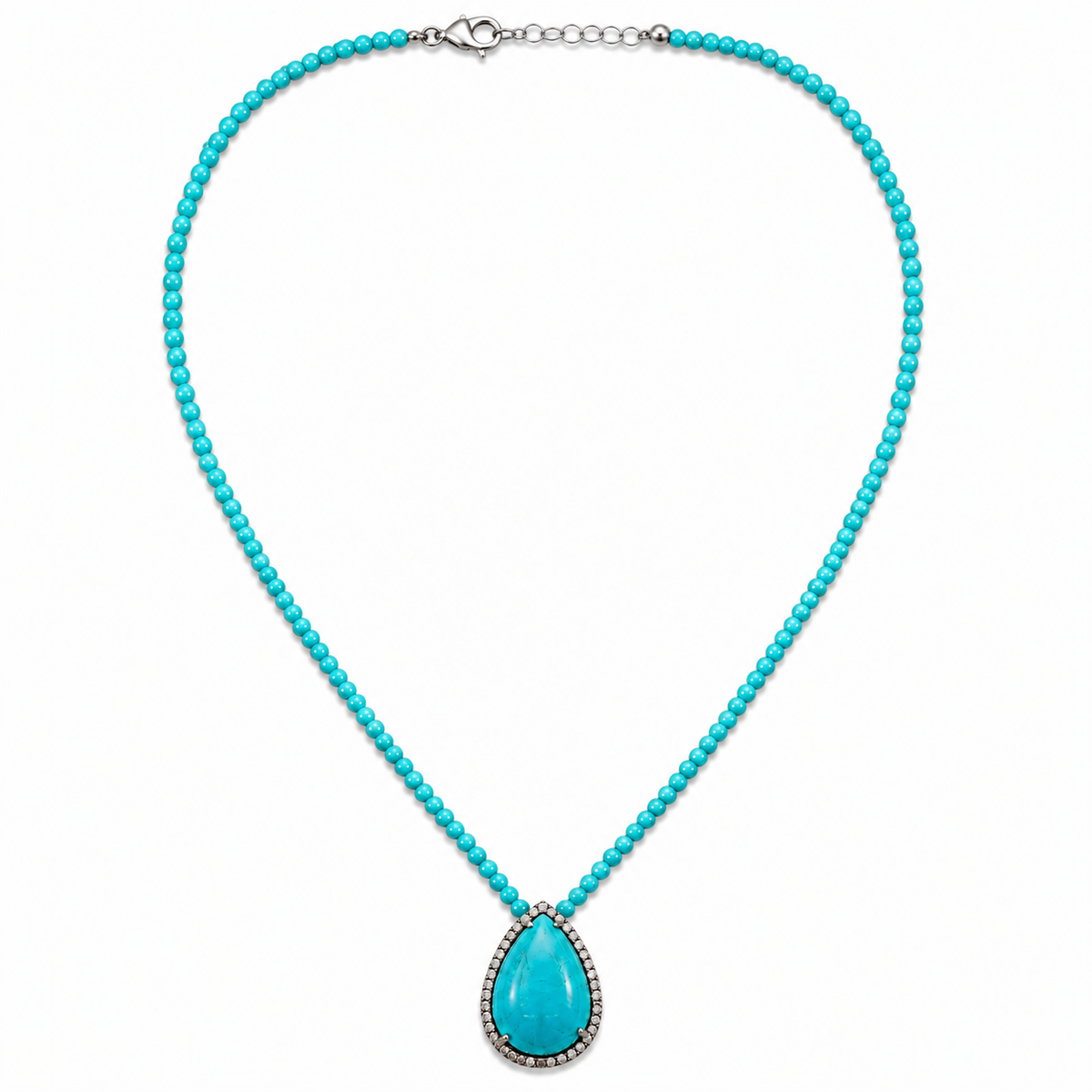 Turquoise Teardrop Pendant Necklace