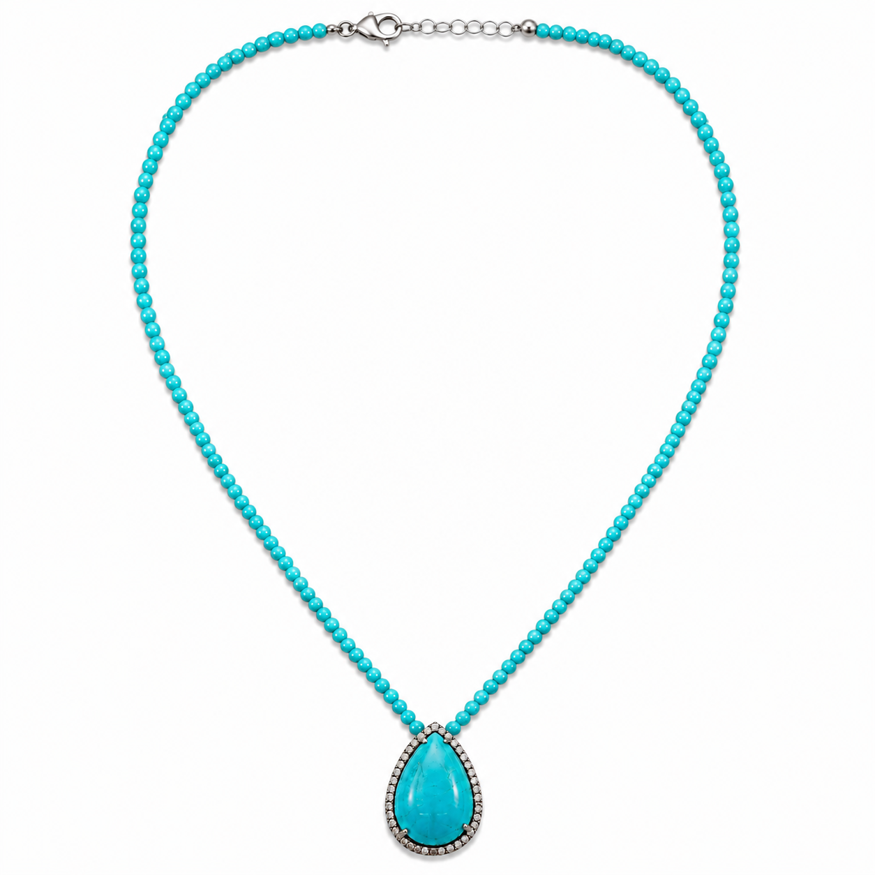 Turquoise Teardrop Pendant Necklace