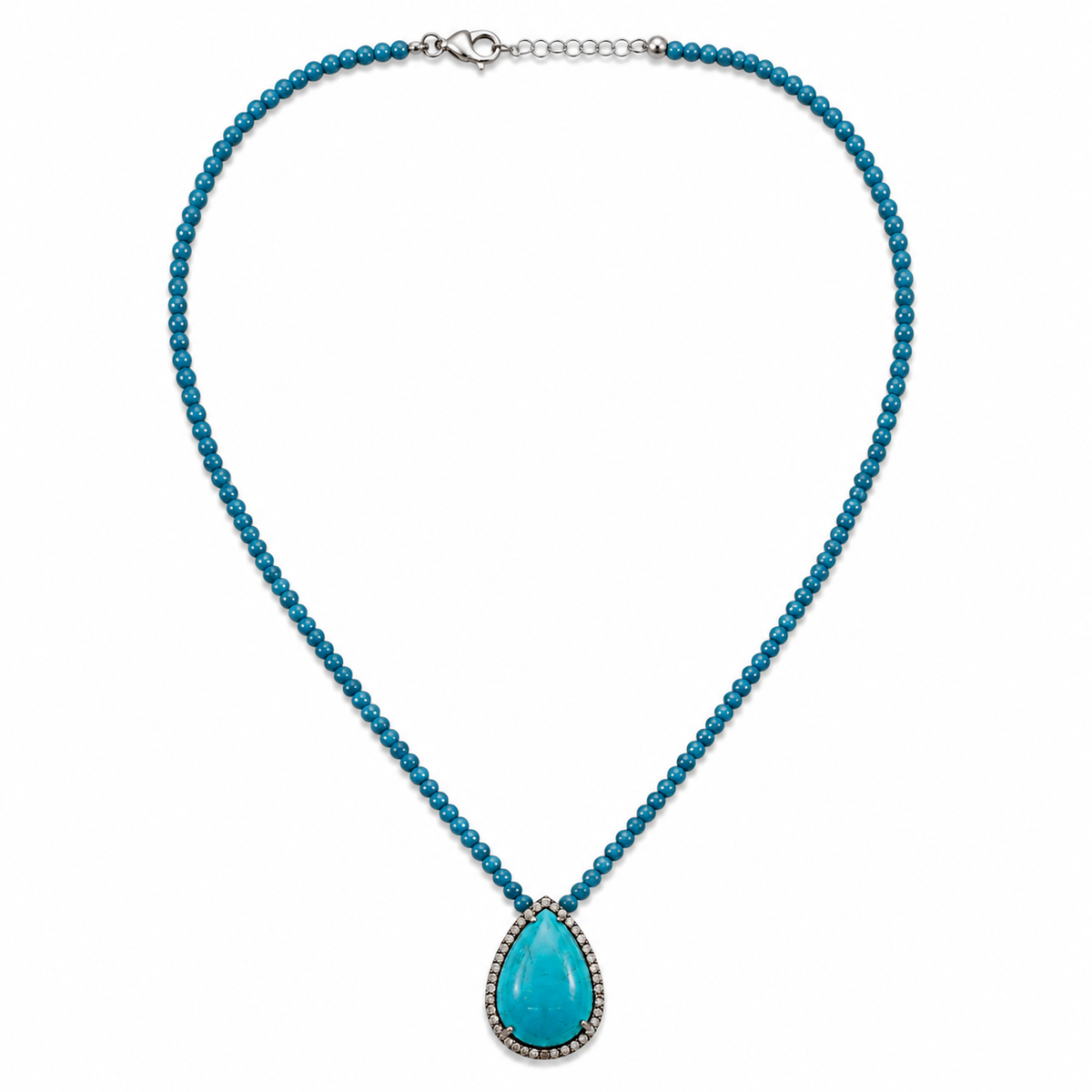 Turquoise Teardrop Pendant Necklace
