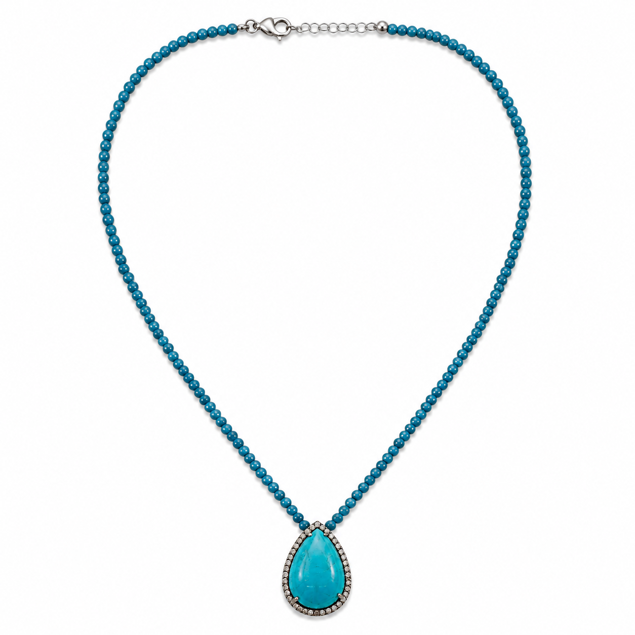 Turquoise Teardrop Pendant Necklace
