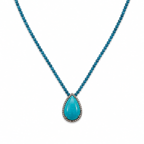 Turquoise Teardrop Pendant Necklace