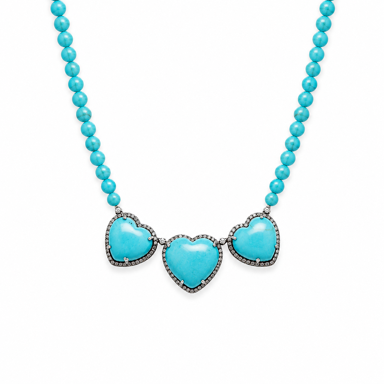 Triple Heart Turquoise Necklace