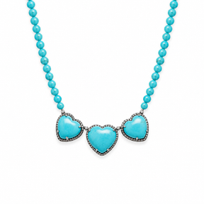 Triple Heart Turquoise Necklace