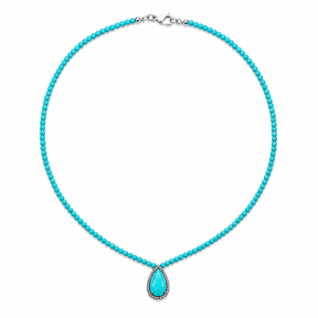 Turquoise Teardrop Pendant Necklace