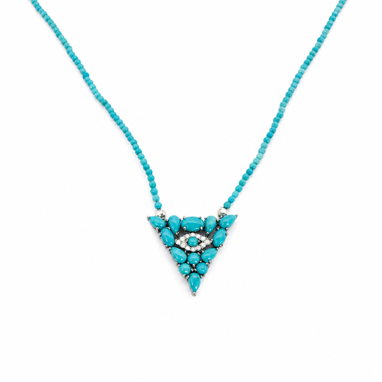 Turquoise Triangle Eye Necklace