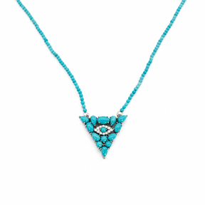 Turquoise Triangle Eye Necklace