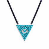 Turquoise Triangle Eye Necklace