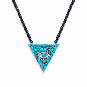 Turquoise Triangle Eye Necklace