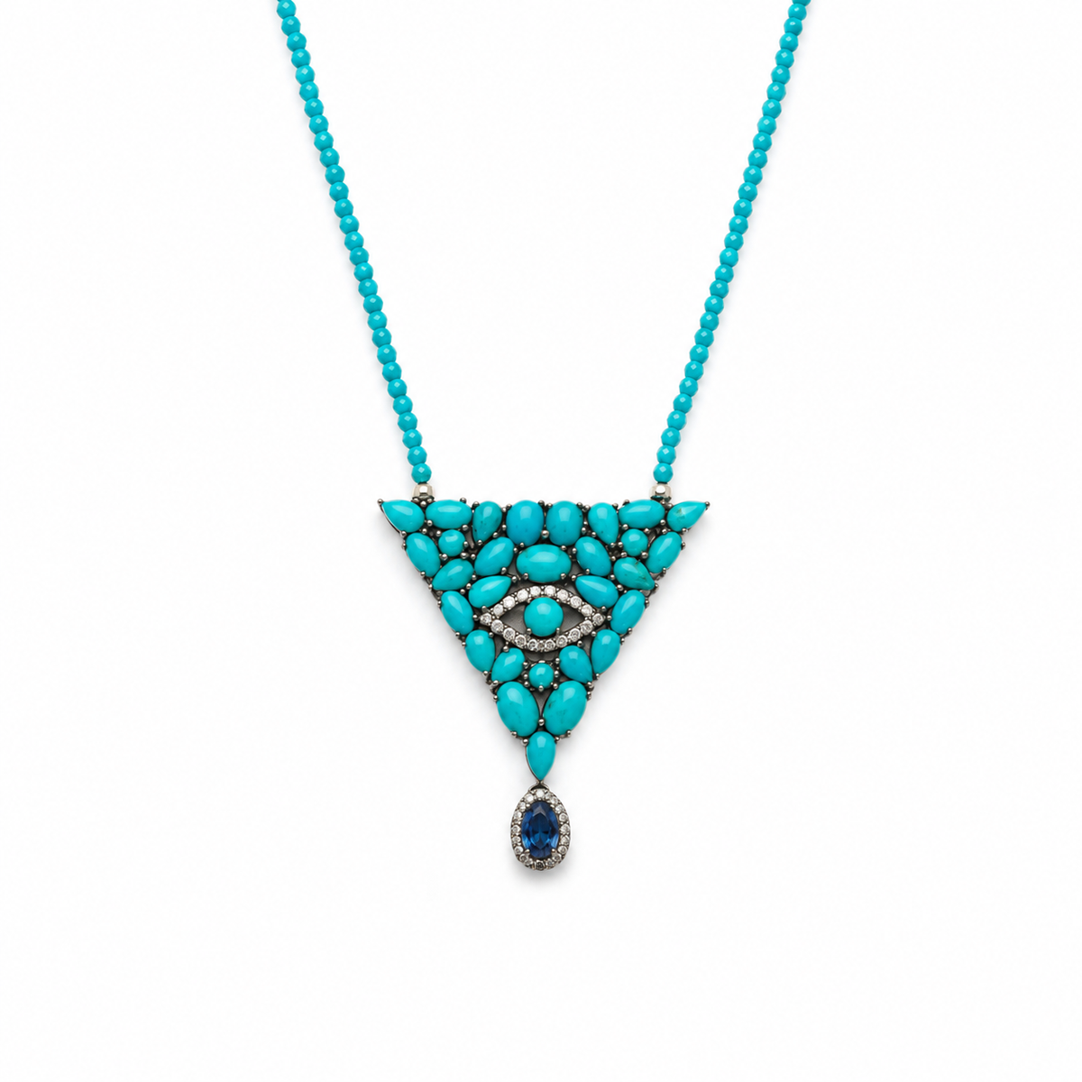 Turquoise Triangle Eye Necklace