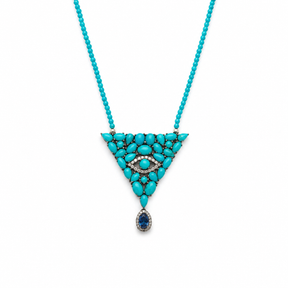 Turquoise Triangle Eye Necklace