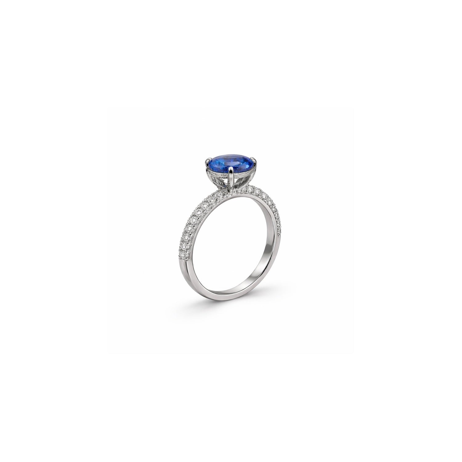 Blue Scoop Ring