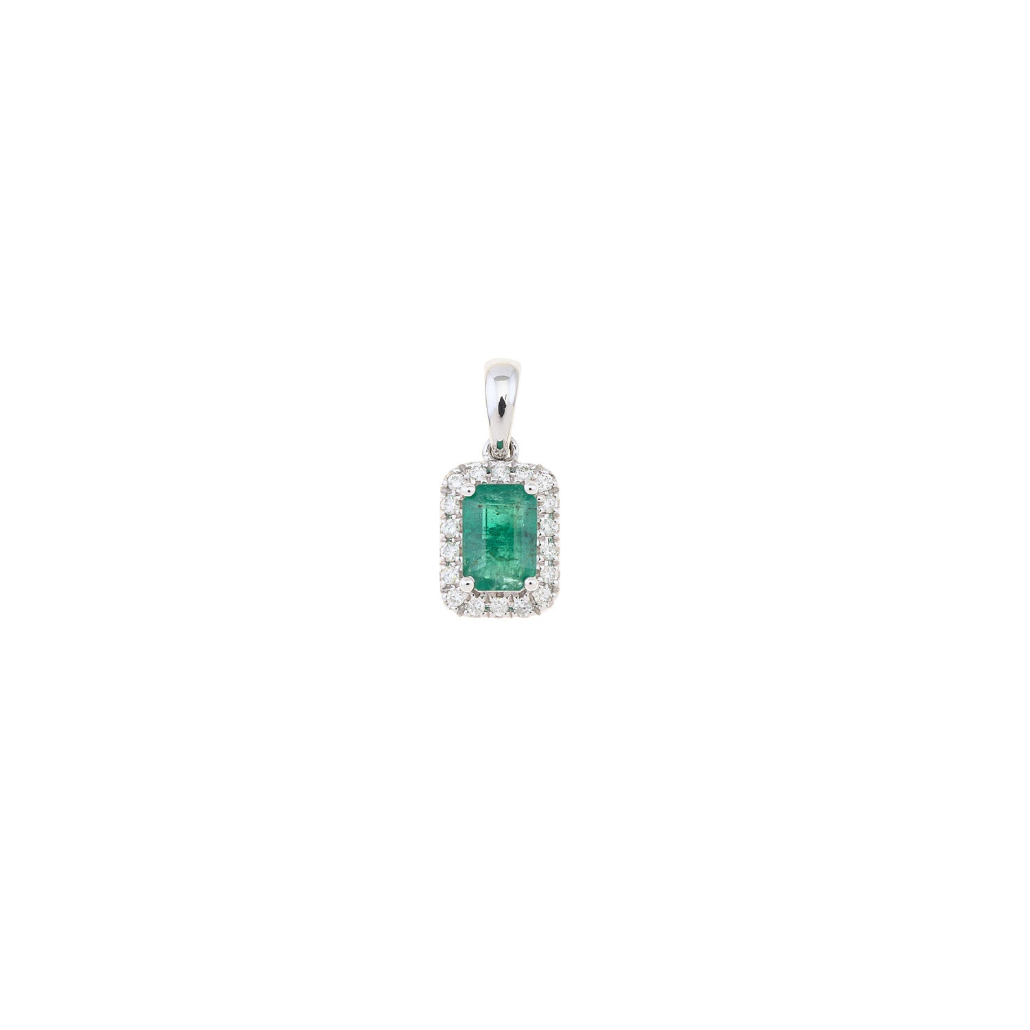 Emerald and Diamond Pendant