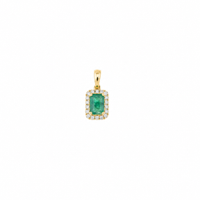 Emerald and Diamond Pendant