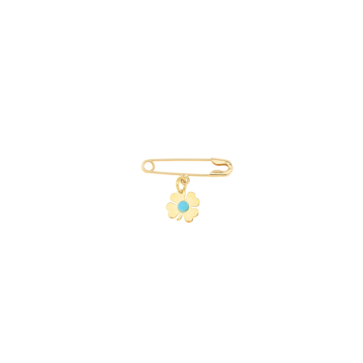 Turquoise Clover Pin