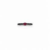 Oval Ruby, Black Diamond Ring