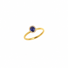 Oval Sapphire and Diamond Ring