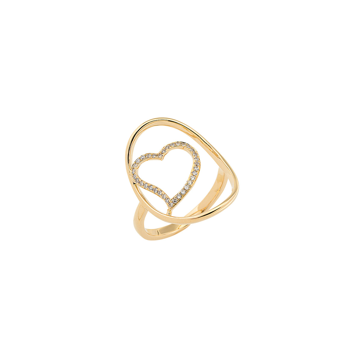 Heart Swerve Ring