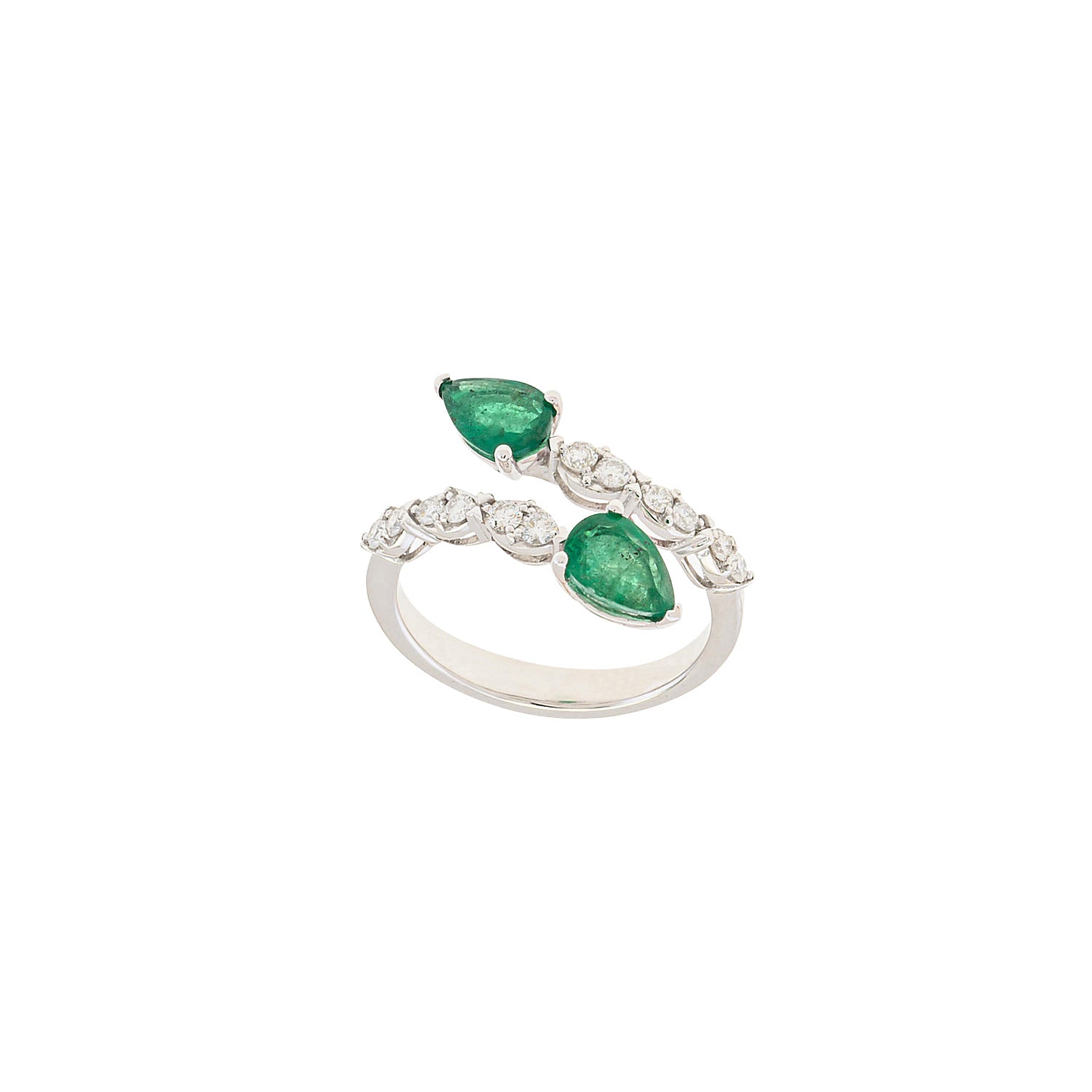 Emerald Twist Ring