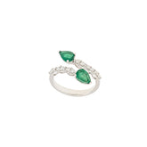 Emerald Twist Ring