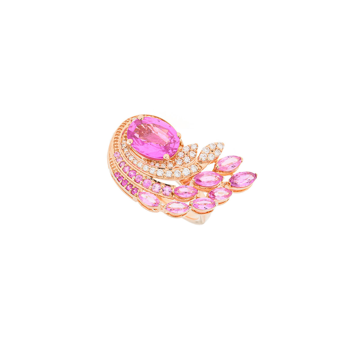 Pink Peacock Ring