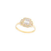 Cuhsion Multi-Diamond Ring