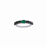 Oval Emerald Pop Eternity Ring