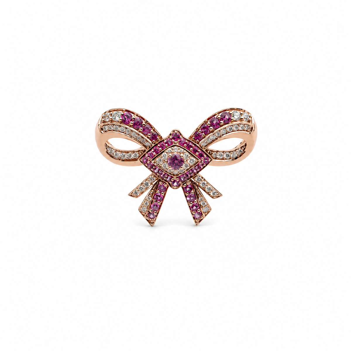 Pink Eye Bow Ring