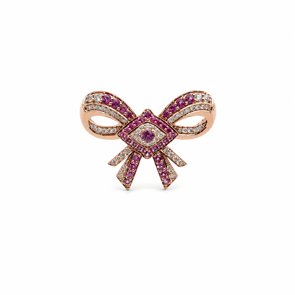 Pink Eye Bow Ring