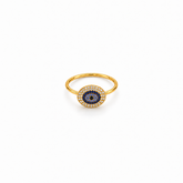 Sapphire and Diamond Evil Eye Ring