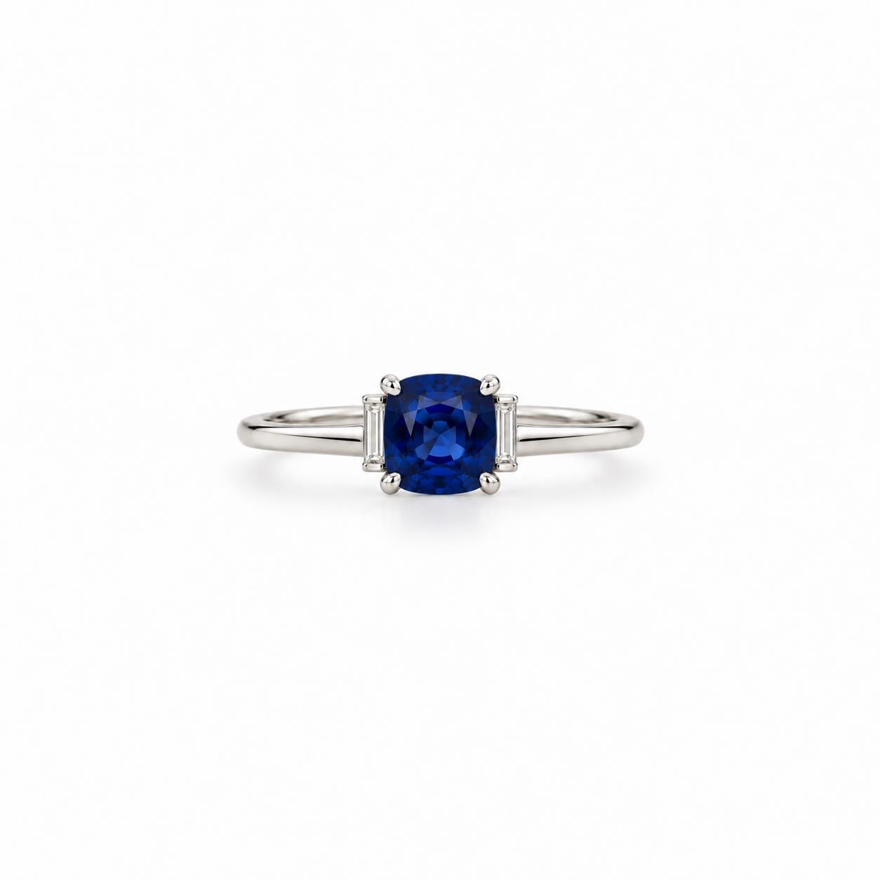 Sapphire and Diamonds Ring