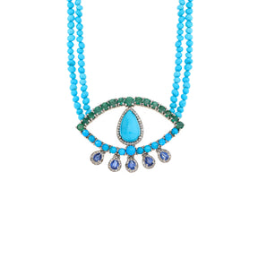 Sea Droplets Eye Necklace