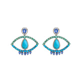 Blue Green Hues Eye Earring