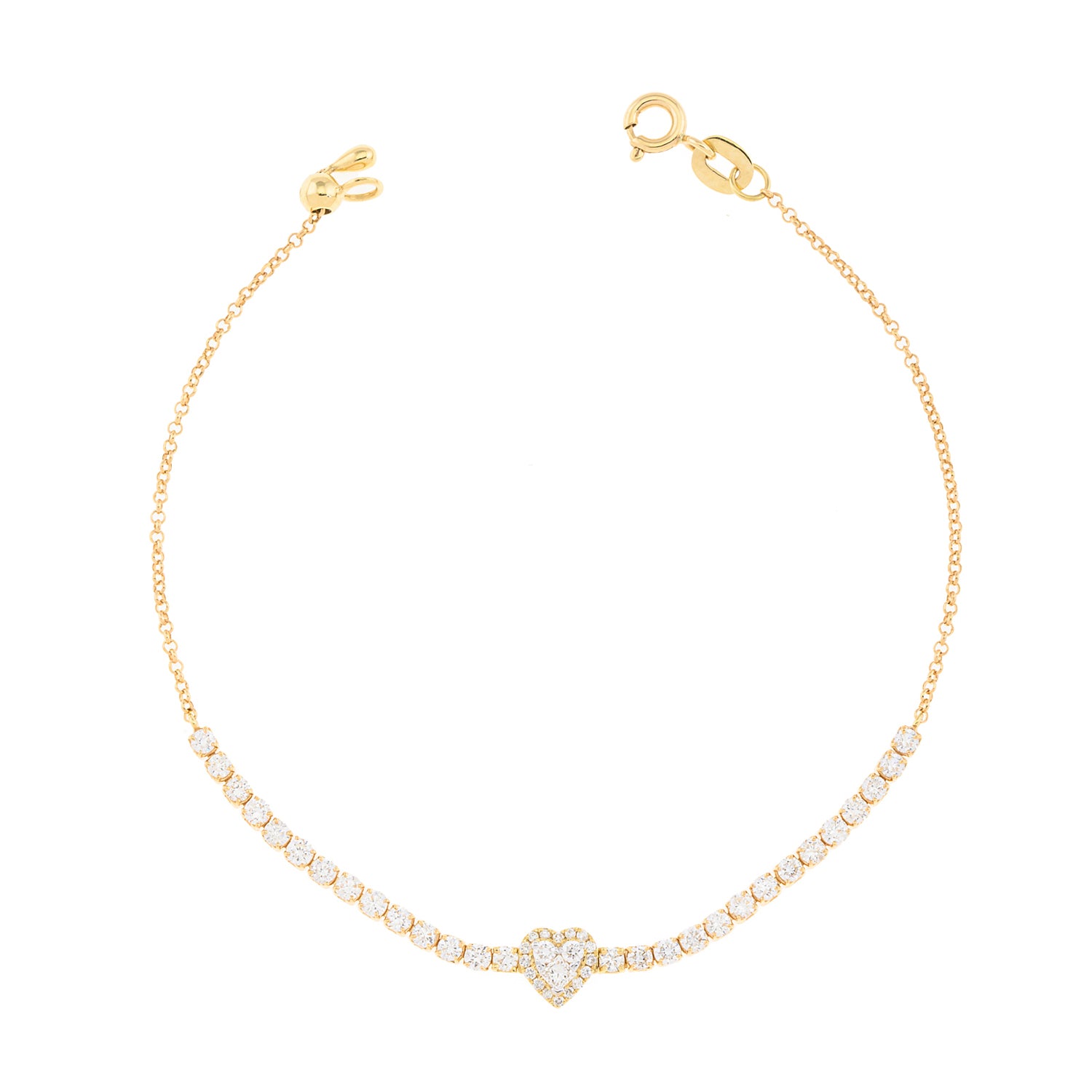 Heart on Diamond Bracelet