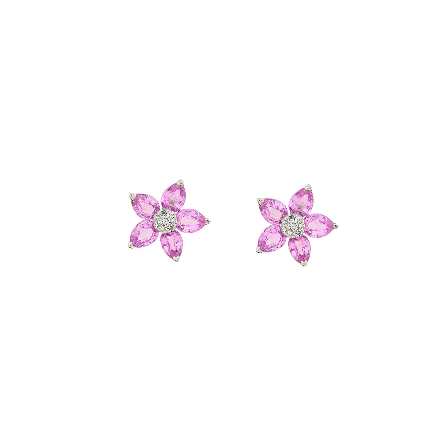 Pink Flower Bloom Earrings