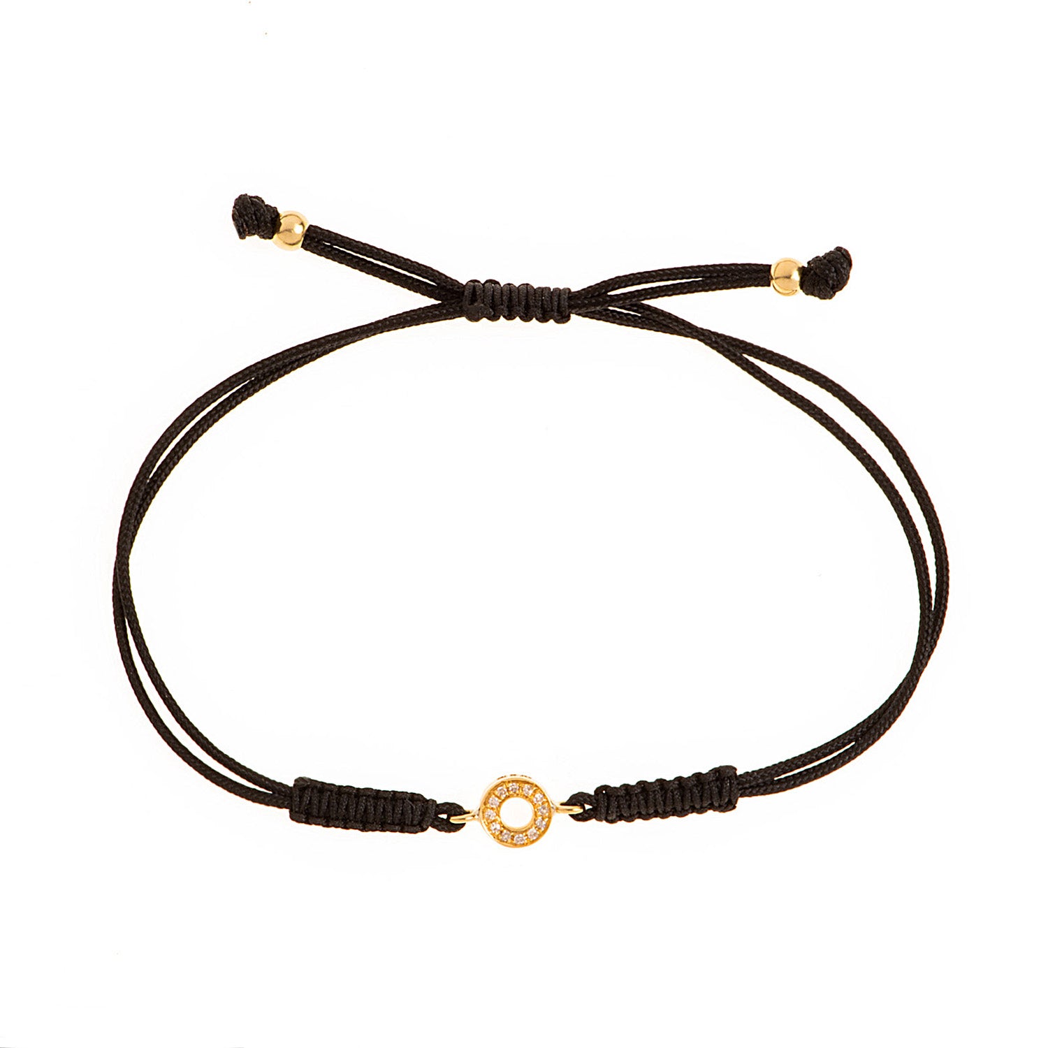 Diamond Circle Cord Bracelet