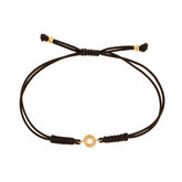 Diamond Circle Cord Bracelet