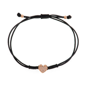 Cord bracelet. Diamond charm cord bracelet. Gold and diamond bracelet. Bracelet with charm and cord. Colourful cord bracelet. Anatol Jewellery. Χρυσά κοσμήματα. Βραχιόλι με κορδόνι. Χρυσό βραχιόλι με μπριγιάν. Κοσμήματα Κηφισιά.