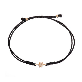 Diamond Star Cord Bracelet