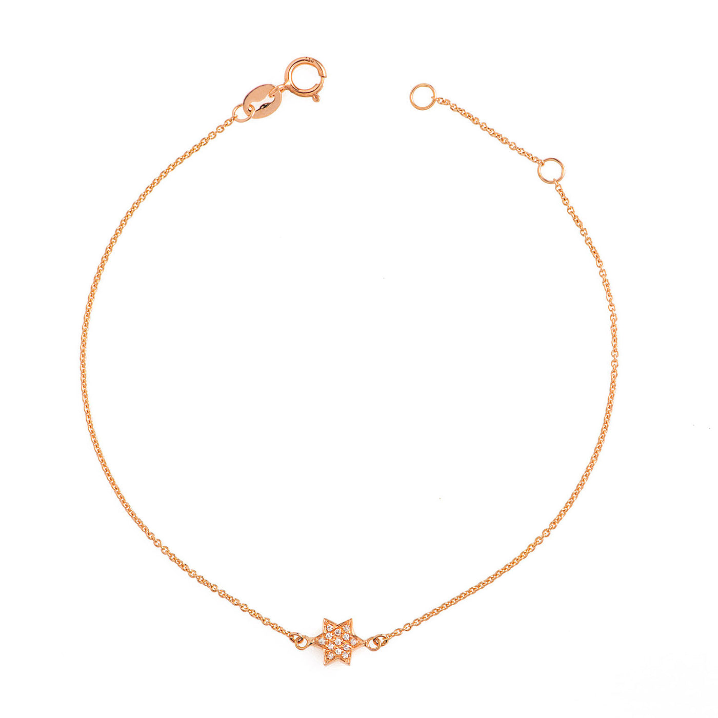 Rose gold diamond star bracelet