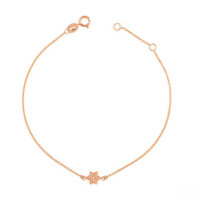 Rose gold diamond star bracelet
