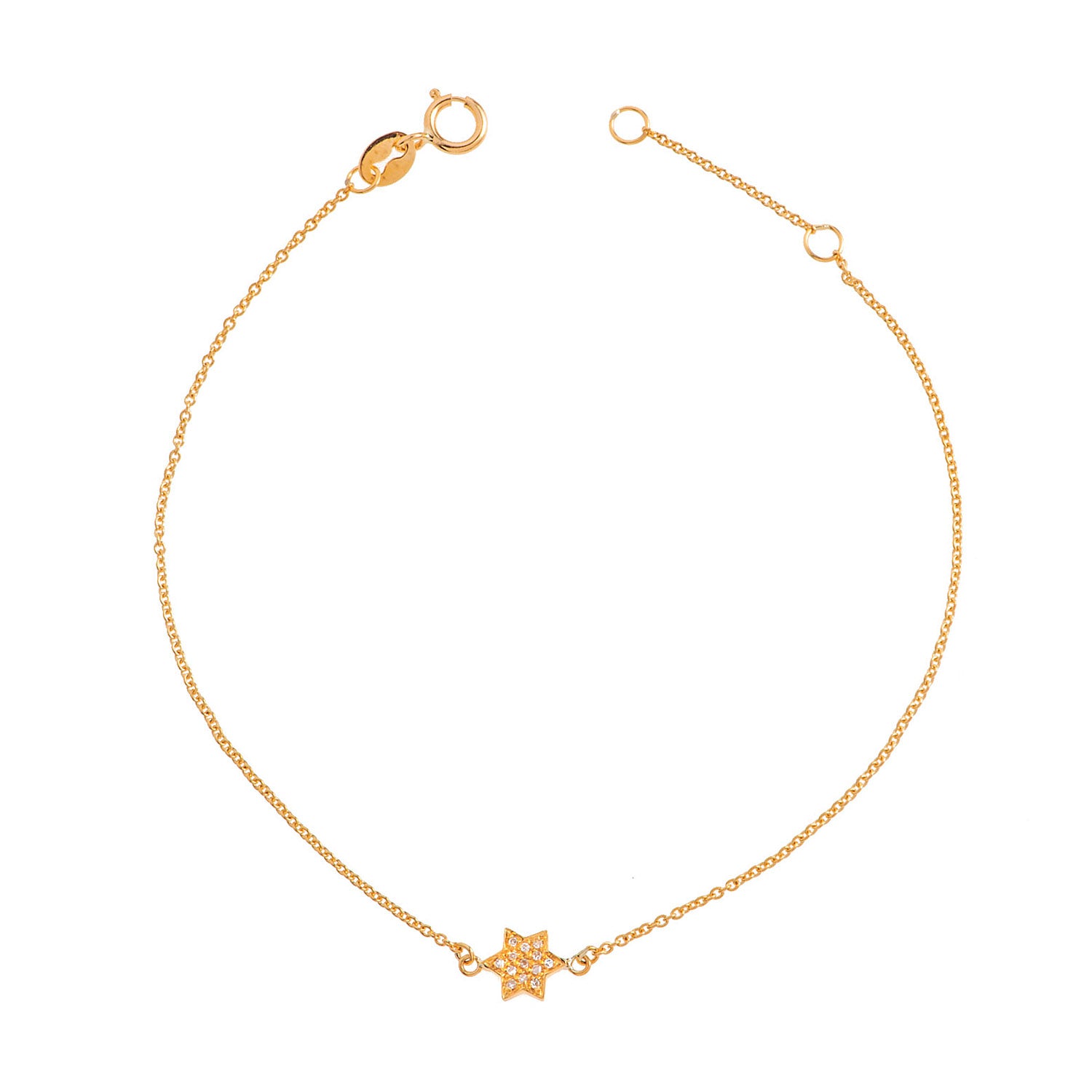 Yellow Gold diamond star bracelet