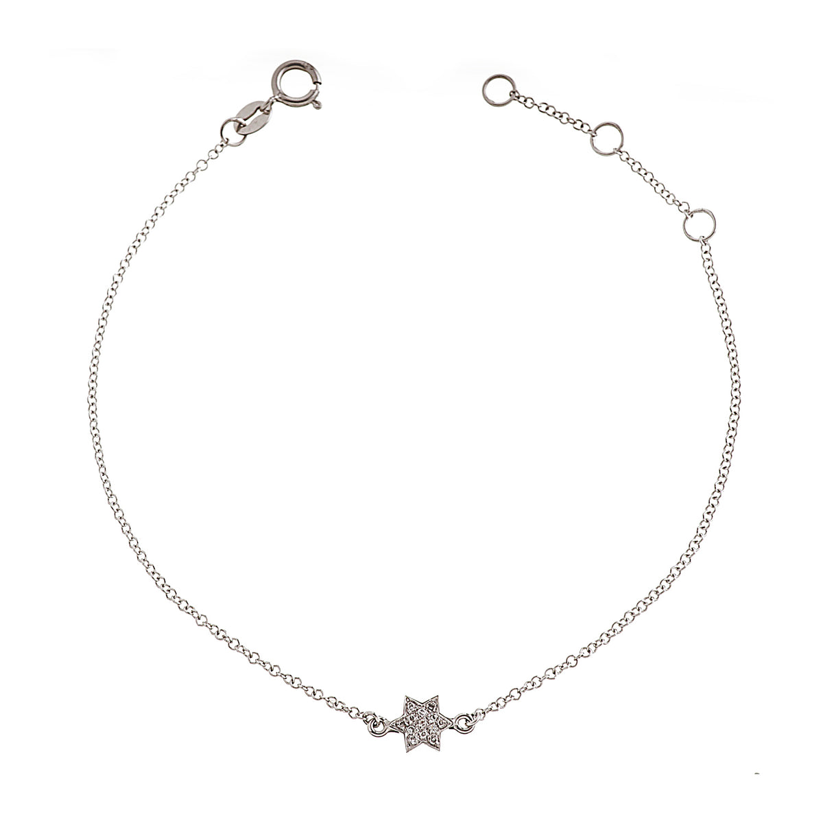 White Gold diamond star bracelet