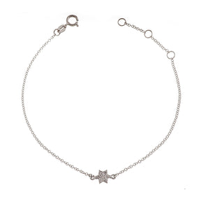 White Gold diamond star bracelet