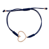 Cord bracelet. Diamond charm cord bracelet. Gold and diamond bracelet. Bracelet with charm and cord. Colourful cord bracelet. Anatol Jewellery. Χρυσά κοσμήματα. Βραχιόλι με κορδόνι. Χρυσό βραχιόλι με μπριγιάν. Κοσμήματα Κηφισιά.