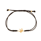 Diamond Crown bracelet. Macrame bracelet. Silk cord bracelet. Crown bracelet.