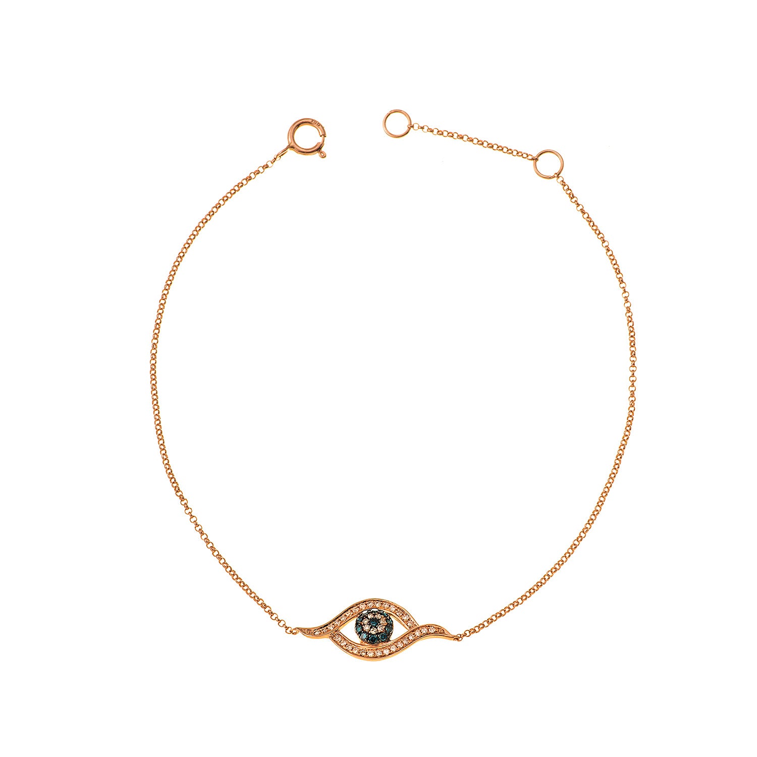 Diamond bracelet. Gold Bracelet. 18k gold bracelet. 14k gold bracelet. Rose Gold Bracelet. Yellow gold bracelet. White Gold Bracelet. Bracelets. Gift Bracelet. Perfect bracelet for present. Precious stone bracelet. Chain Bracelet. Bangle Bracelet. Anatol jewelry. Fine Jewelry. Evil Eye Bracelet. Evil Eye.