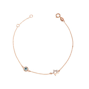 Star Bracelet with Evil Eye - Anatol Jewelry