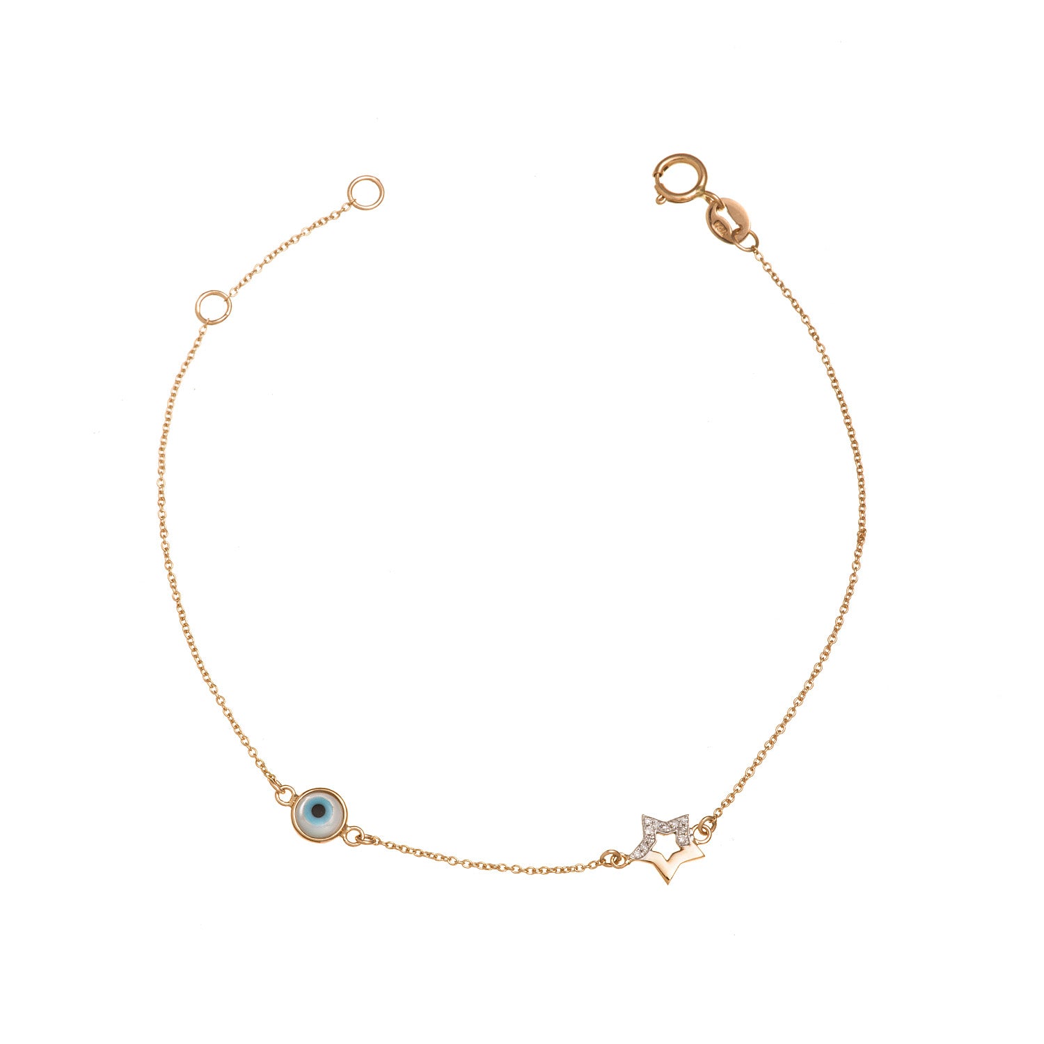 Star Bracelet with Evil Eye - Anatol Jewelry